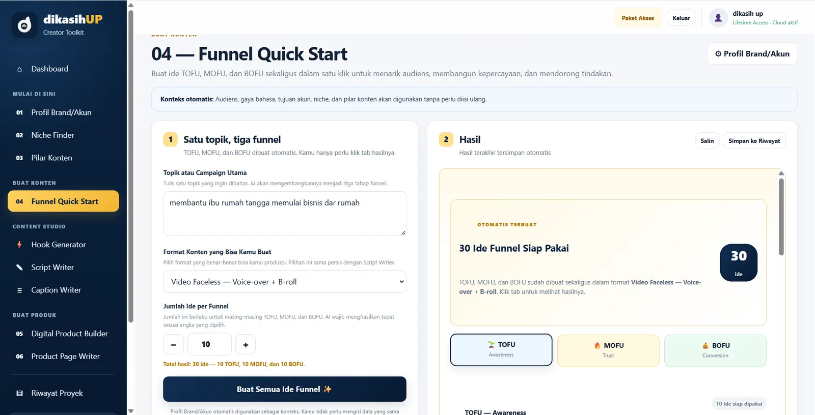 Funnel Quick Start